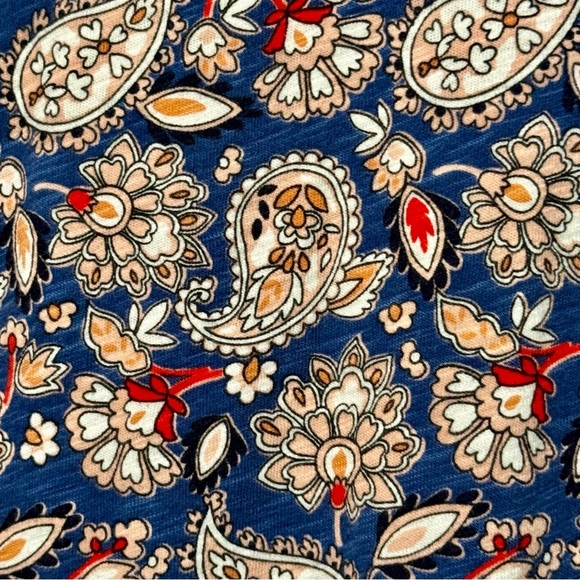 Boden Jersey Puff Sleeve V-Neckline Paisley Print Mini Dress - Picture 8 of 16